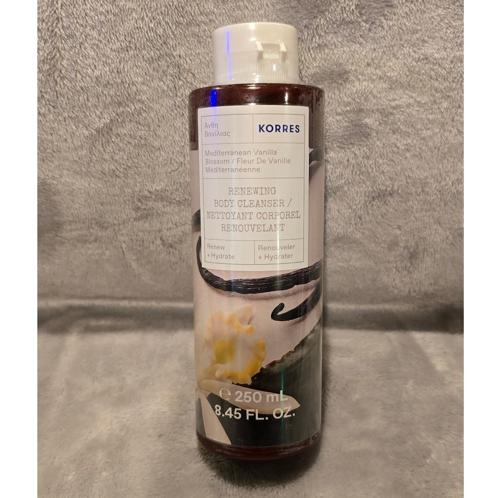 Korres Mediterranean Vanilla Blossom Renewing Body Cleanser 8.45 fl oz New